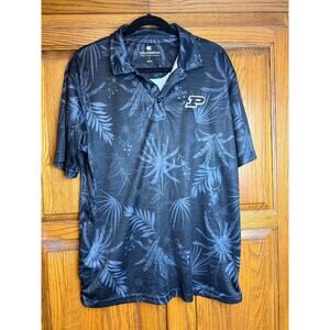 Colosseum Purdue Hawaiian Tropical Print Polo Shirt Men’s Size Large